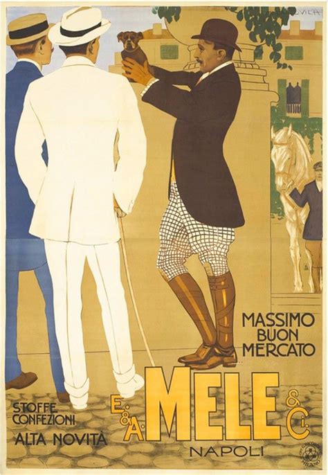 Dudovich Advertisement Posters For Grandi Magazzini Mele In Naples Nel