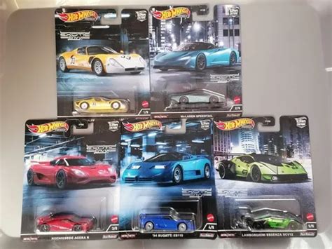 Hot Wheels Serie Exotics Envy 5 Pzas Lamborghini Bugatti Meses sin interés
