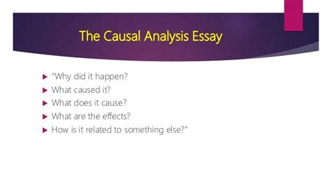 Causal Analysis Essay