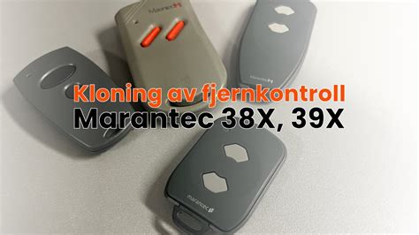 Kloning Kopiering Av Marantec Fjernkontroll 38x 39x YouTube