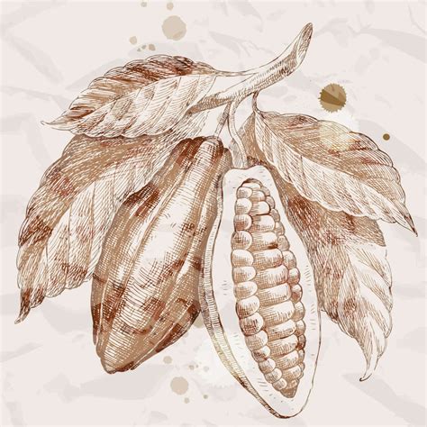 Cocoa Beans Illustration Wall Art | Drawing