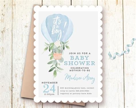 Pin On Hot Air Balloon Baby Shower