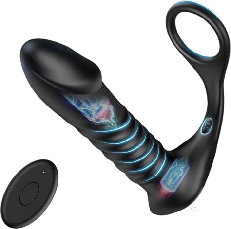 Amazon Prostate Massager Anal Vibrator Remote Control Thrusting Anal Sex Toy Vibrator