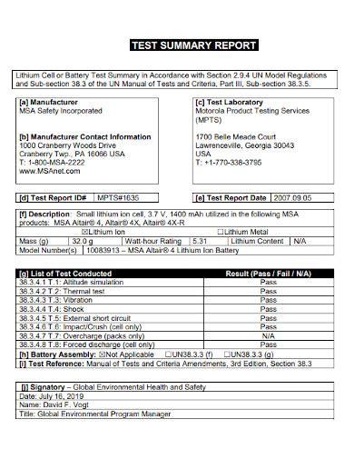 Test Summary Report Sample Hq Printable Documents The Best Porn Website