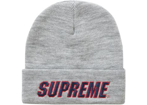 Supreme Slant Beanie Heather Grey - FW23 - US