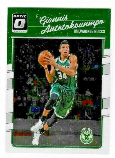 Giannis Antetokounmpo 2016 17 Panini Donruss Optic Base 5 Milwaukee