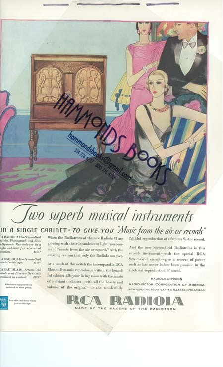 Advertisement For RCA Radiola Two Superb Musical Instruments In A