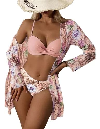 Trajes De Ba O Moda Sexy Dama Bikini Protecci N Solar Pk Env O Gratis
