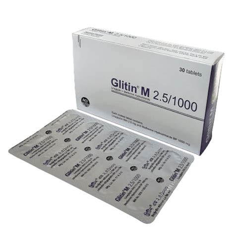 Glitin M 1000 2 5mg 1000mg Tablet Arogga Online Pharmacy