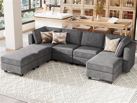 Amazon Belffin Oversized Modular Sectional Couch With Storage Seat