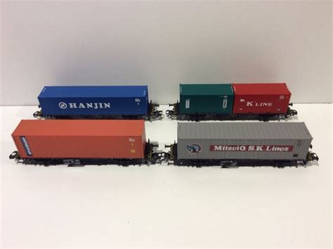 Märklin H0 4515 4 part container transport carriage set Catawiki