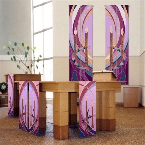 Advent Hangings And Altar Scarves Advent Church Decorations Church