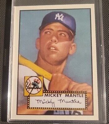 Mickey Mantle 1991 Topps East Coast National Reprints 1952 Yankees EBay