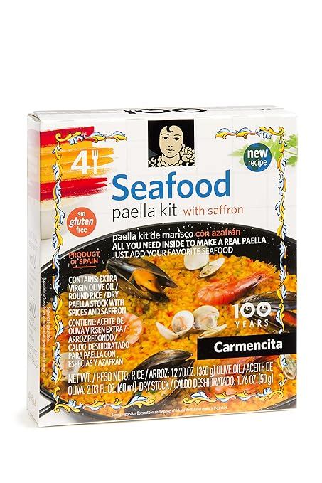 Amazon Carmencita Seafood Paella Kit Box 4 Portions Grocery