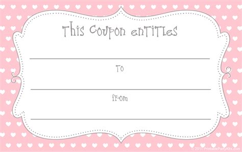 early play templates: Free gift coupon templates to print out