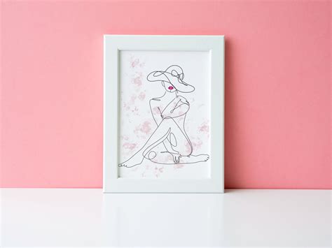 Minimalist Line Art Sexy Woman Art Nude Line Art Single Etsy Australia