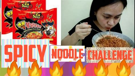 SPICY NOODLE CHALLENGE - YouTube