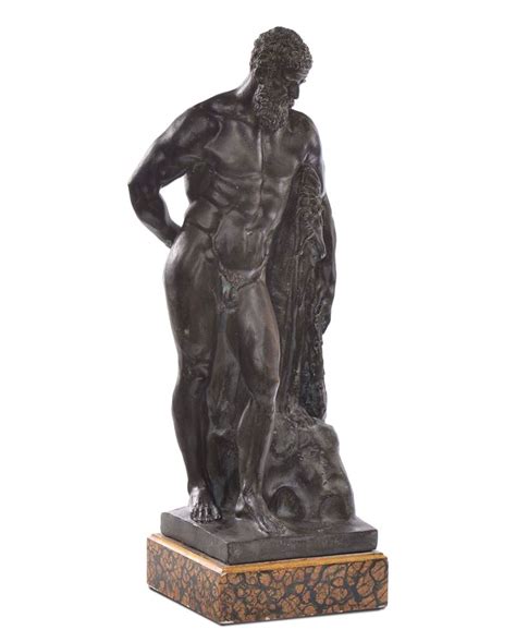 Scultura In Bronzo Brunito Raffigurante Ercole Xix Secolo Asta