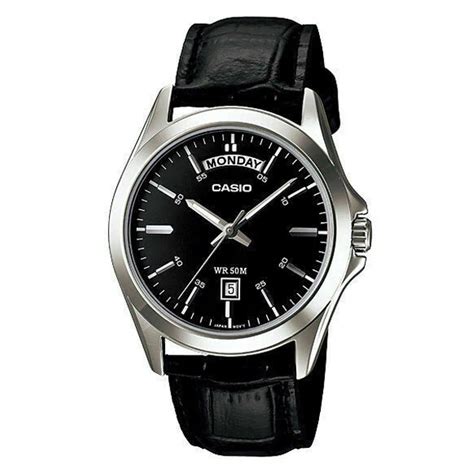 Casio MTP 1370L 1AV Black Dial Men S Analog Dress Wrist Watch