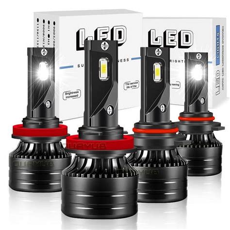 4x Quayub Combo LED Bulbs For 2011 2019 Toyota Highlander Headlight