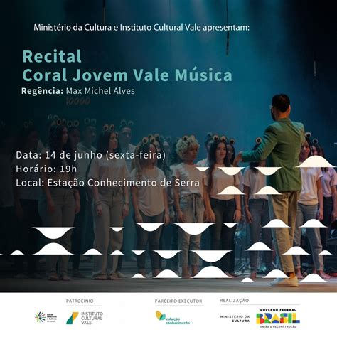 Coral Jovem Vale Música realiza recital peças escritas para coro à