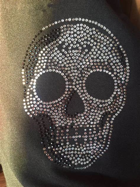 2 шт./лот череп дизайн камень горячей фиксации Стразы Переводные мотивы ...