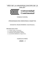 Informefinal Poo Docx A O De La Universalizaci N De La Salud