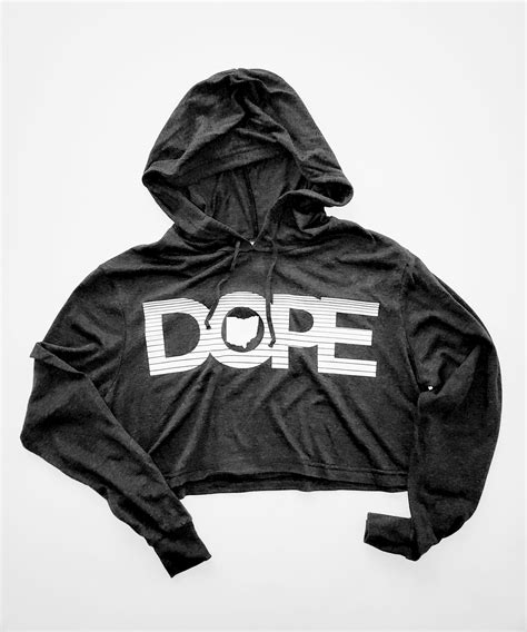 Dope Ohio Light Weight Hoodie Crop (Dark Grey) - APS Clothing