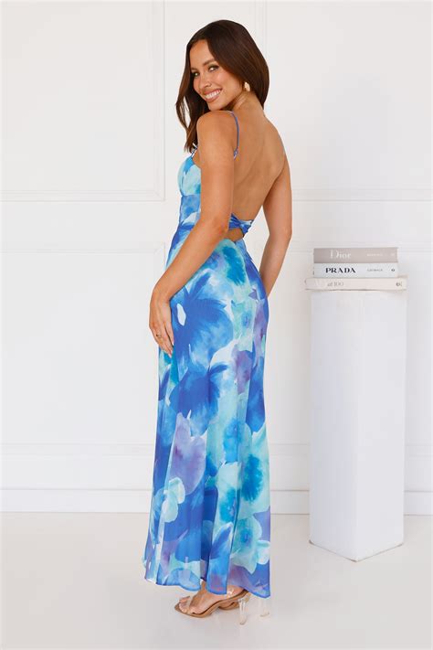 Guide To Style Maxi Dress Blue Hello Molly