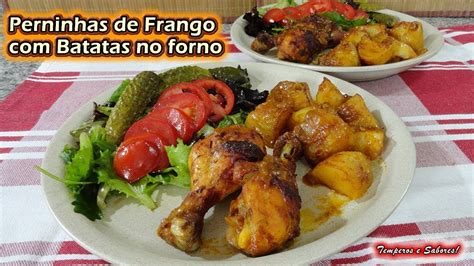 Perninhas De Frango Com Batatas No Forno Fácil E Delicioso Youtube