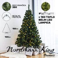 Nordmann King novogodišnja jelka 150cm sa LED lampicama Cena Prodaja