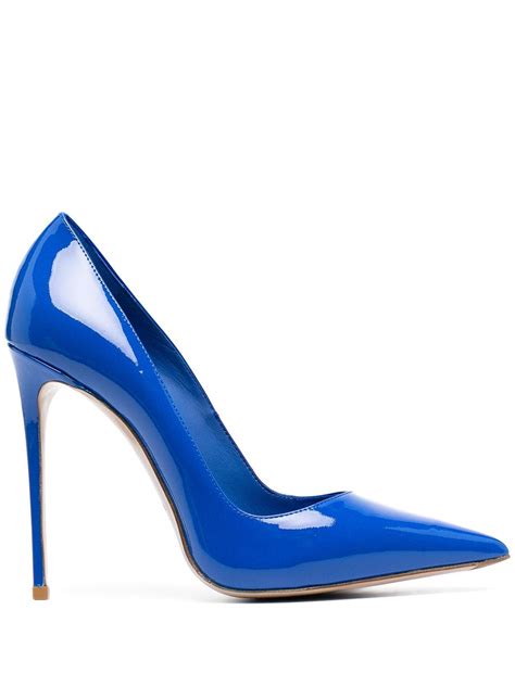 Le Silla Eva Patent Leather Pumps Blue FARFETCH