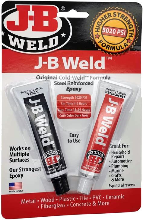 J B Weld S Cold Weld Steel Reinforced Epoxy With Hardener Oz By