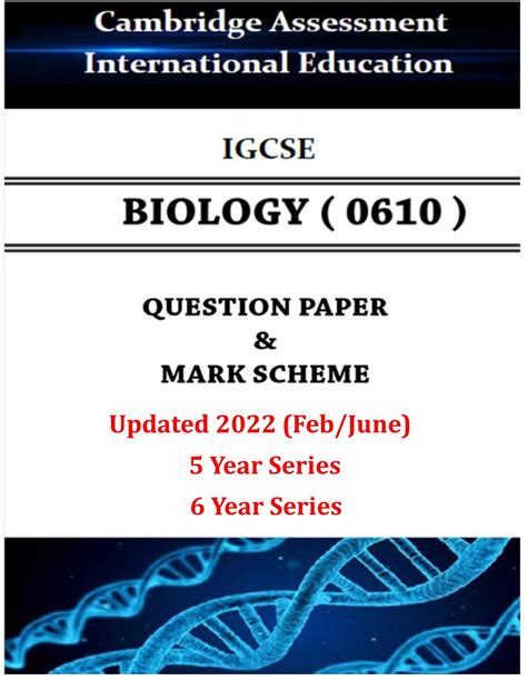 Cambridge Igcse Biology 2017 2018 Feb June 2022 Past Papers Lazada