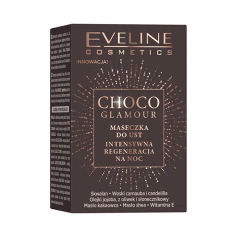 Eveline Choco Glamour Intensywnie regenerująca maseczka do ust na noc