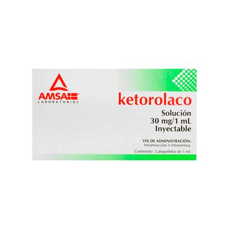 Ketorolaco Mg Soluci N Inyectable Ml Amsa Lgen Farmacias Puntomx