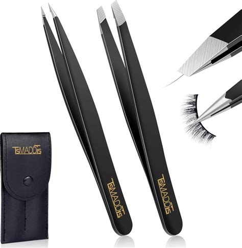 Amazon VITINC Professional Eyebrow Tweezers Set Slanted