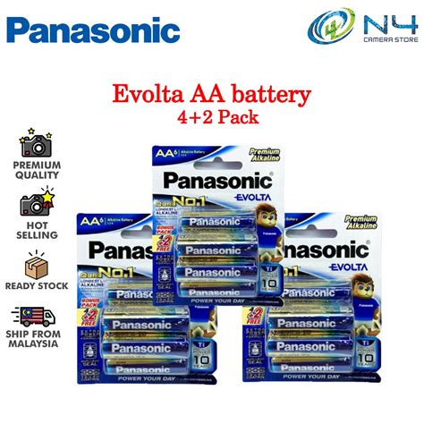 Panasonic Evolta 1 5v Aa Alkaline Battery 4 Pcs 2 Pcs X 3 Packs Expired Date 2030 Year