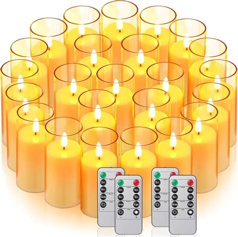 Retisee Velas Led Parpadeantes Sin Llama Con Control Remoto De