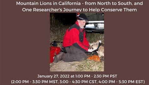 Mountain Lions in California - from North to South, and One Researcher ...