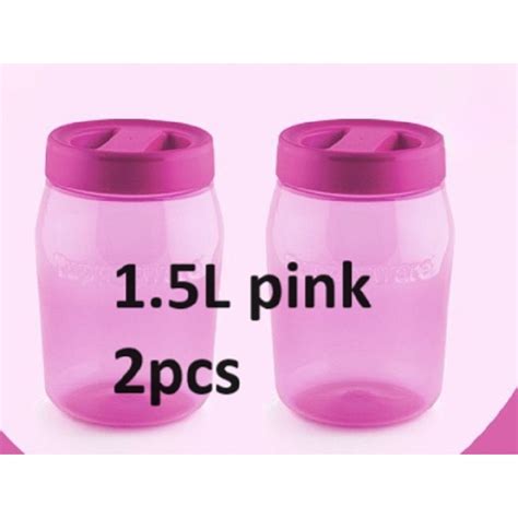 Tupperware Universal Jar 1 5L 2pcs Pink Color Tupperware Oversea