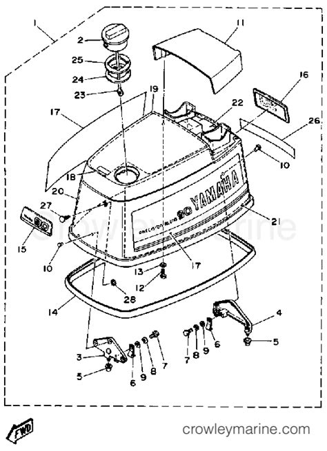 Top Cowling Yamaha Outboard Hp Etld Crowley Marine