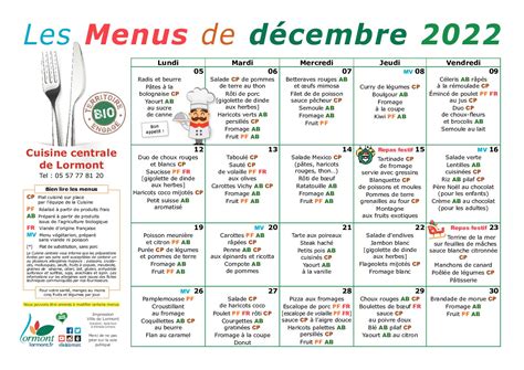 Calam O Menus Des Coles D Cembre