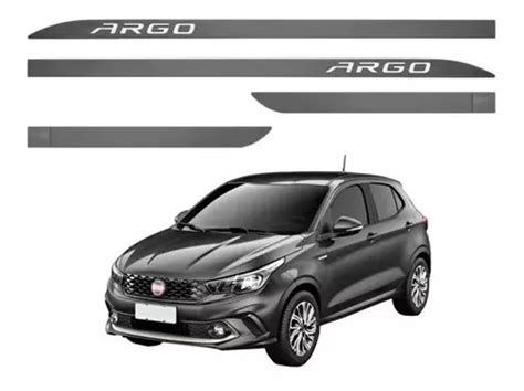 Jogo De Friso Lateral Fiat Argo Cor Cinza Scandium Frete Gr Tis