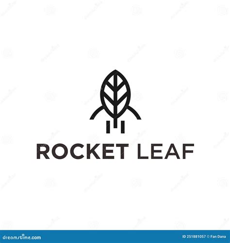 Rocket Leaf Logo Design Vector Illustration Stock Vector - Illustration