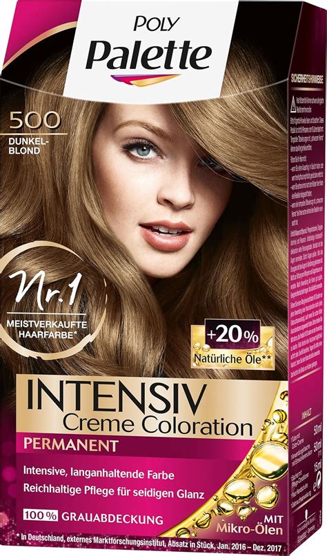 Poly Palette Intensiv Creme Coloration 500 Dunkelblond Stufe 3 3er