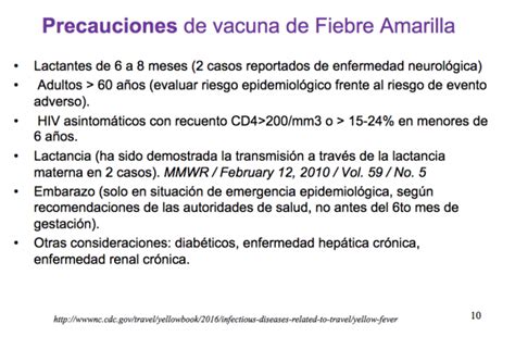 Fiebre Amarilla [cepem Información Sobre Vacunas ]