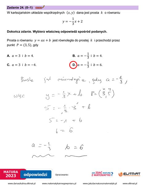 Jak zdać maturę z matematyki Odpowiedzi zadanie zadania otwarte