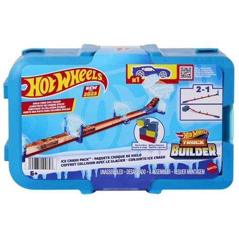 Mattel Hot Wheels Pack Colisión de Hielo de Track Builder con Coche de Juguete PcComponentes