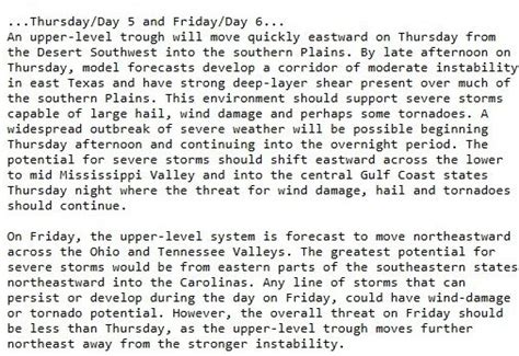 McManusWx On Twitter Exceptionally Strong Wording For A D5 Outlook